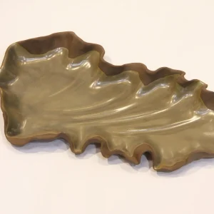 Seramik Yeşil Uzun Servis Tabağı