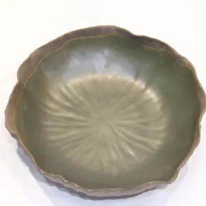 Seramik Büyük Boy Yeşil Sunum Servis Tabağı