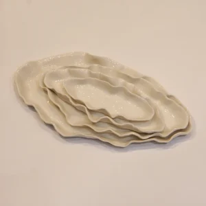 Seramik Mezelik Tabak 4'lü Sunum Seti