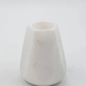 Doğal Beyaz Mermer El İşi Beşgen Tealight Mumluk