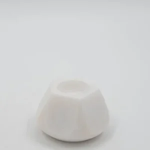Doğal Beyaz Mermer El İşi Beşgen Tealight Mumluk