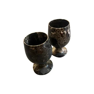 Doğal Siyah Mermer Küçük Kadeh