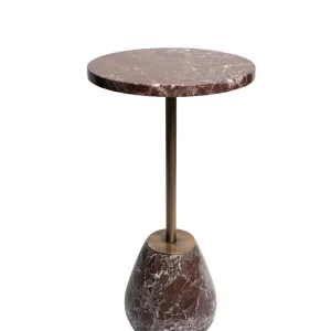 Mermer Torna Ayaklı Yuvarlak Sehpa