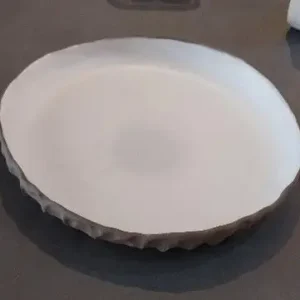 Porselen Gri Porselen Servis Tabağı